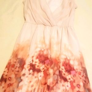 Dusty pink spring flirty dress